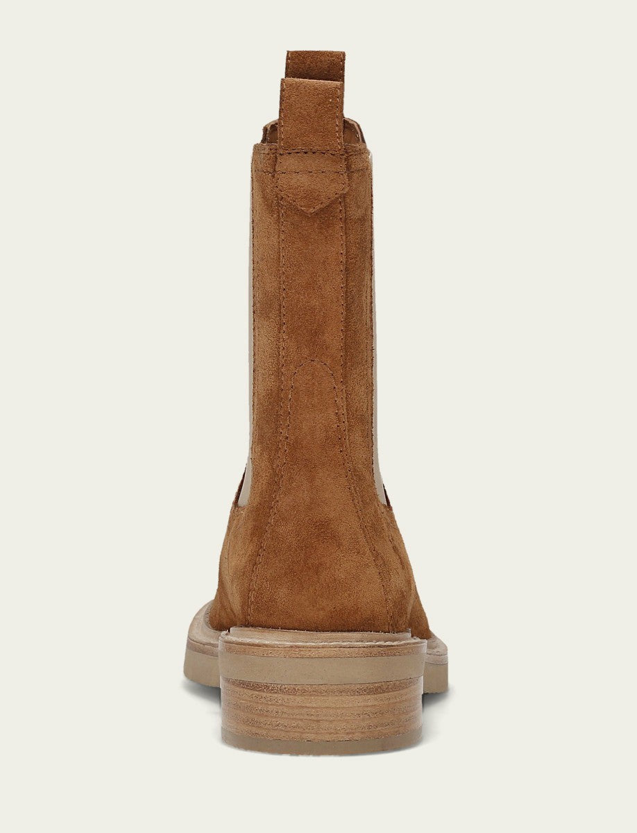 FRYE Women's Caramel Suede Phoebe Chelsea Boot