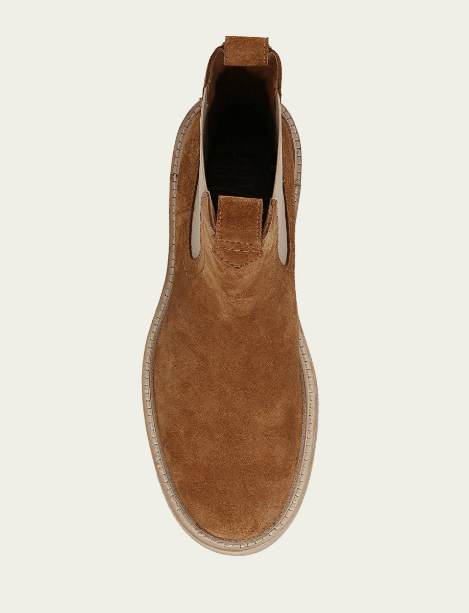 FRYE Women's Caramel Suede Phoebe Chelsea Boot