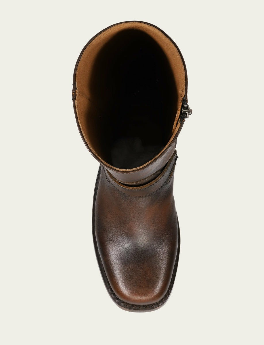 FRYE Women's Dark Brown Campus Buckle Boot