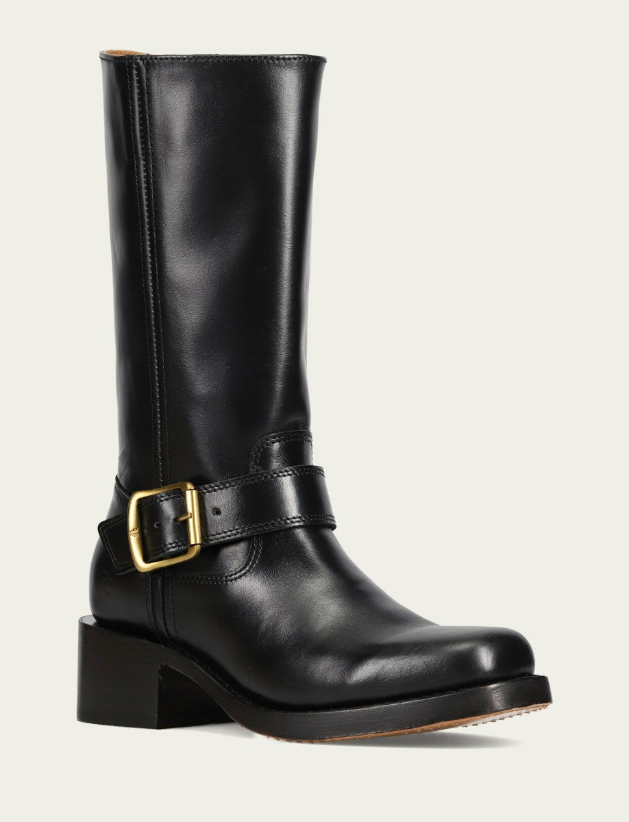 FRYE Women's Black Campus Buckle Boot