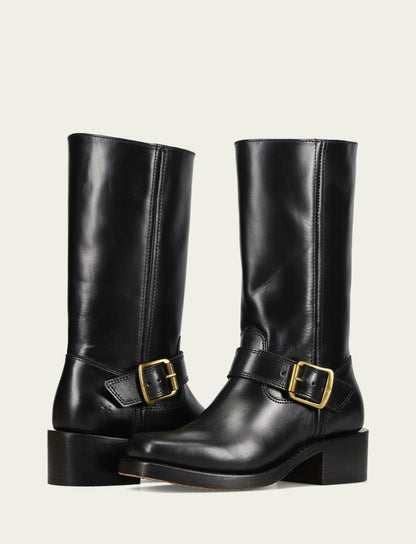 FRYE Women's Black Campus Buckle Boot