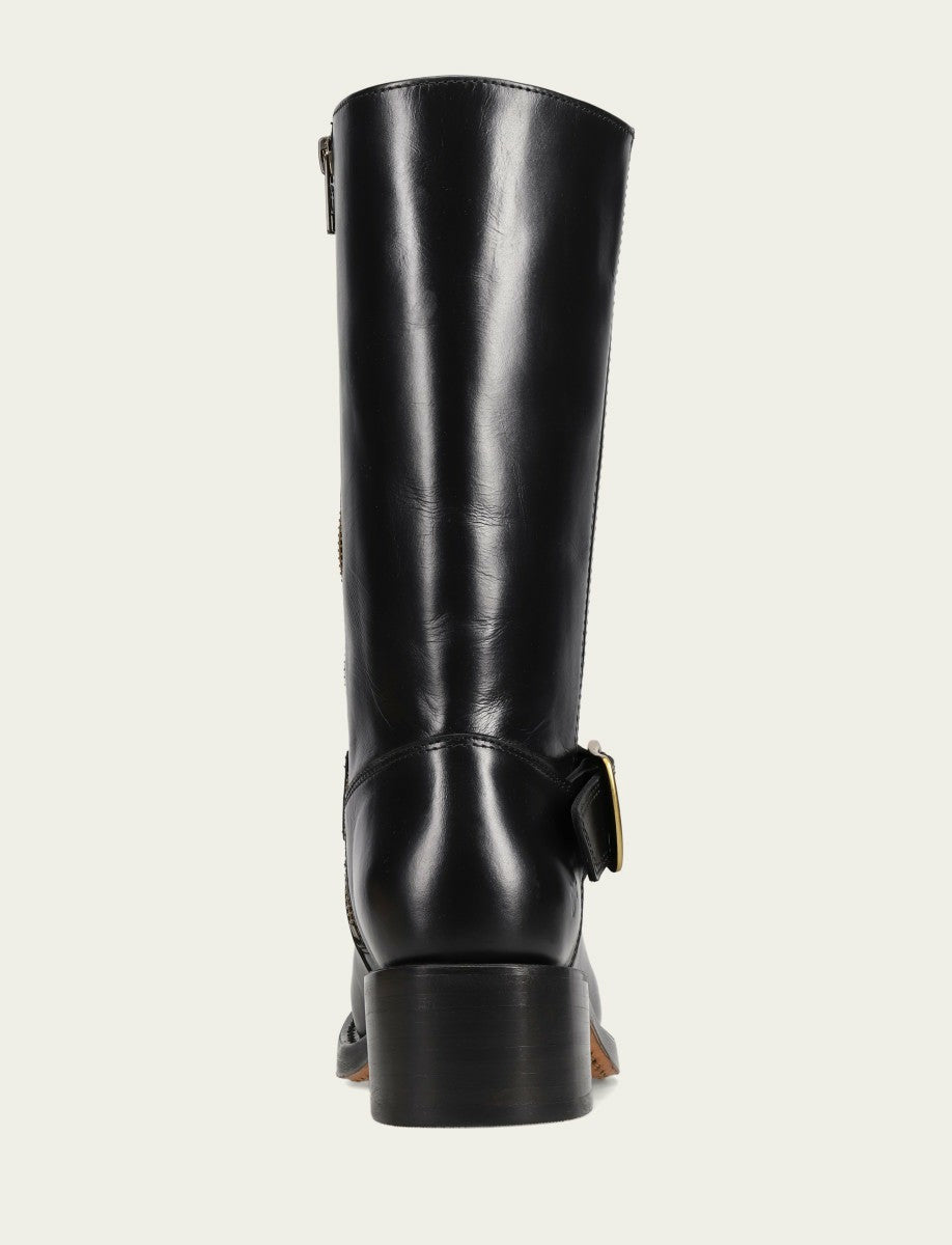 FRYE Women's Black Campus Buckle Boot