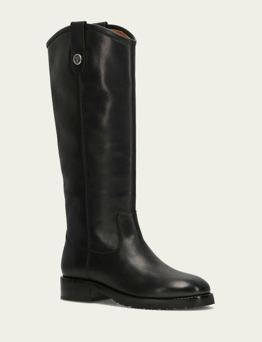 FRYE Women’s Black Wide Calf Melissa Lug Button Tall Boots | Frye
