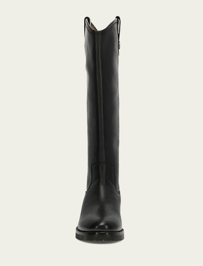 FRYE Women’s Black Wide Calf Melissa Lug Button Tall Boots | Frye