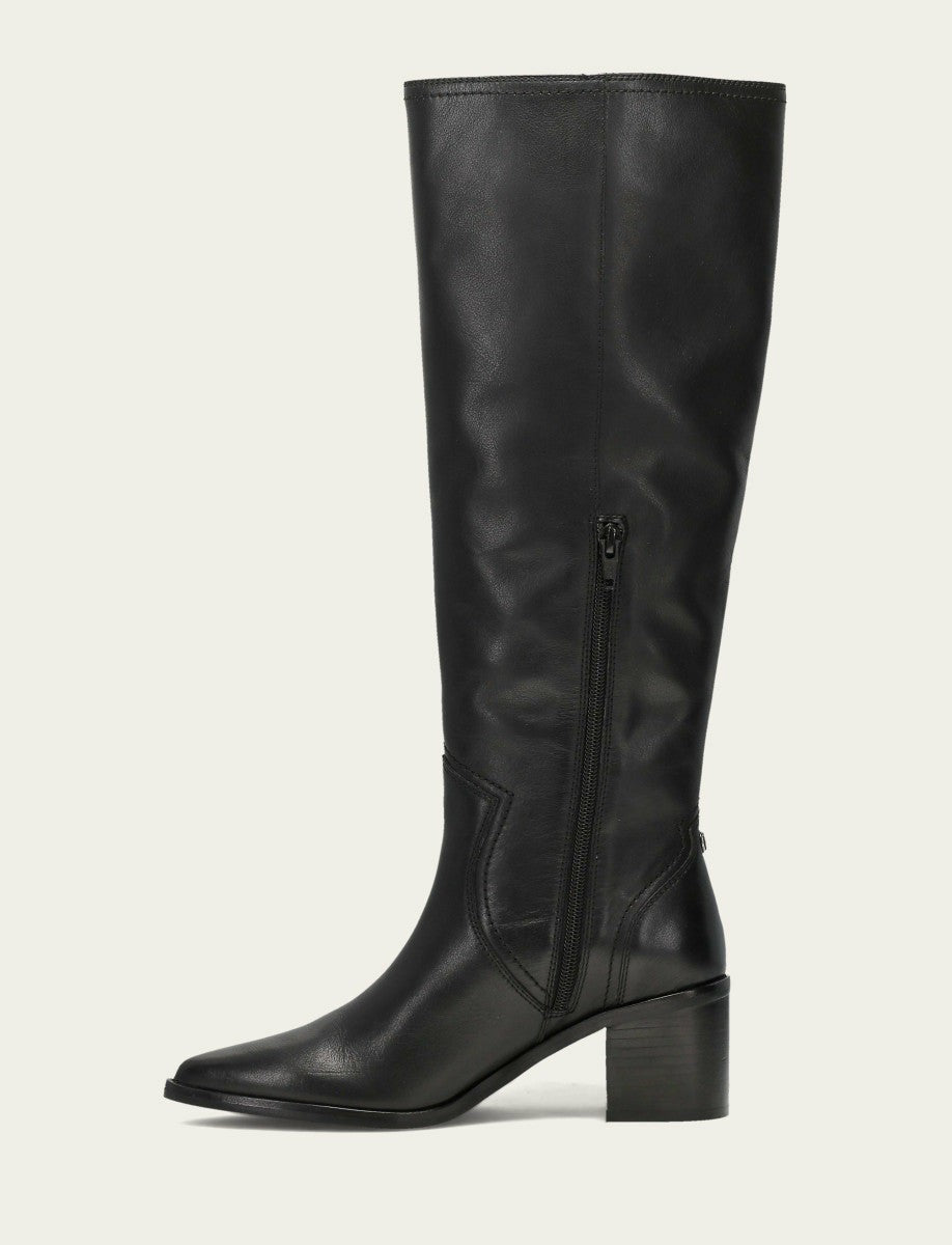 FRYE Women's Black Sadie Softy Tall Wide Calf Boot