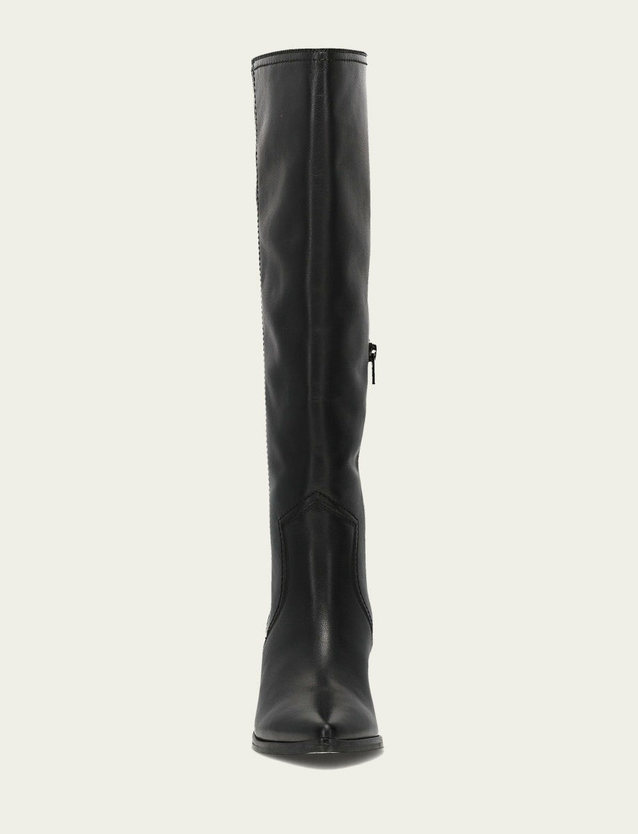 FRYE Women's Black Sadie Softy Tall Wide Calf Boot