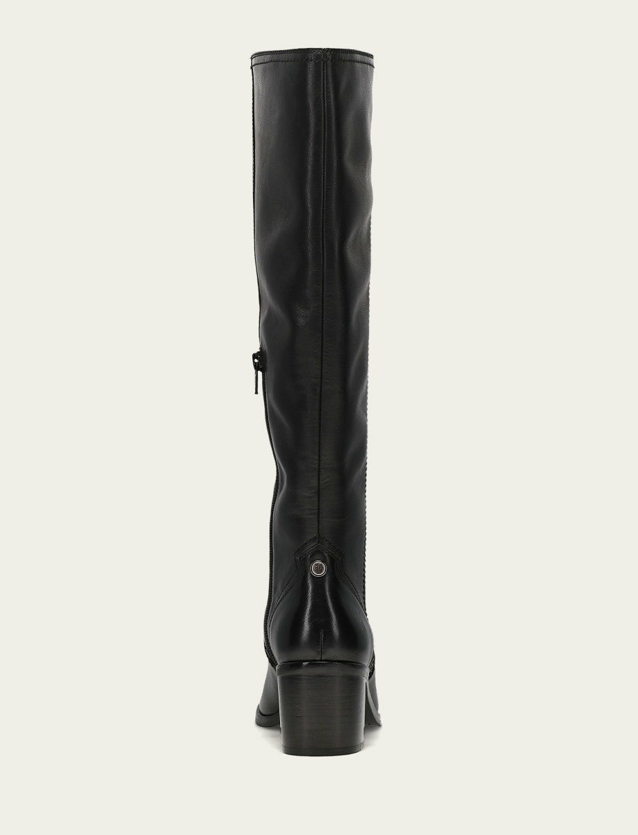 FRYE Women's Black Sadie Softy Tall Wide Calf Boot