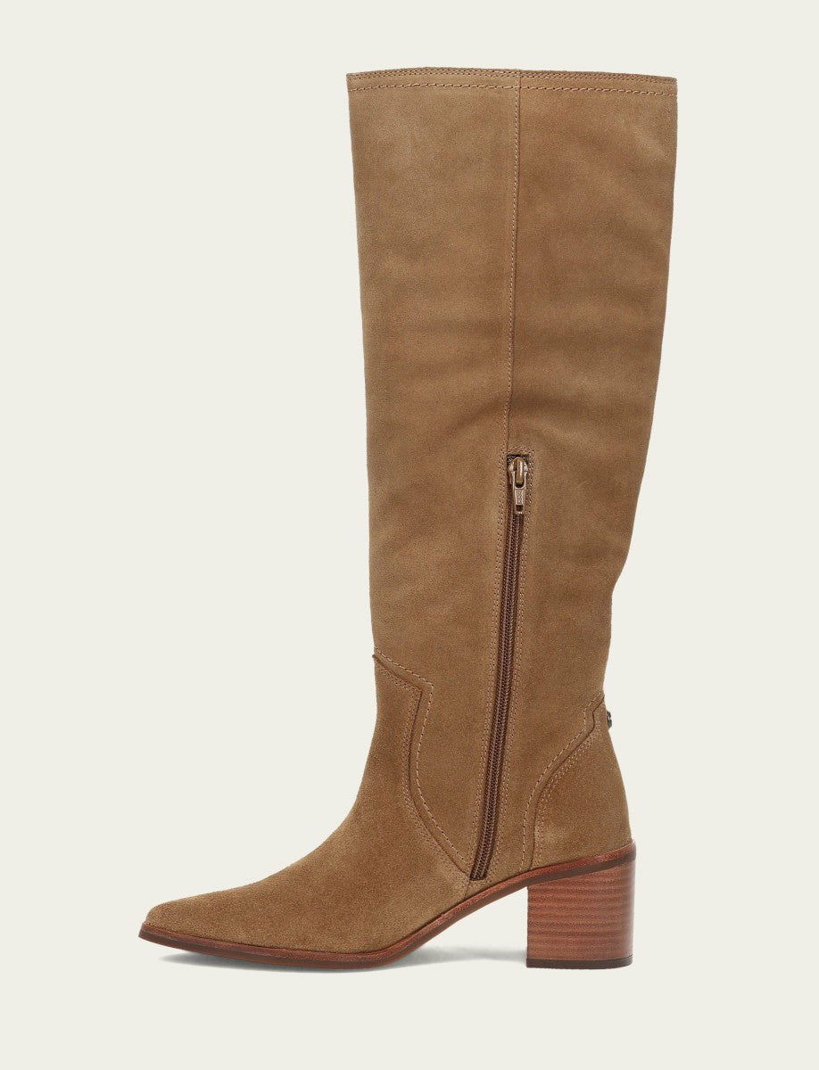 FRYE Women's Almond Sadie Softy Tall Wide Calf Boot