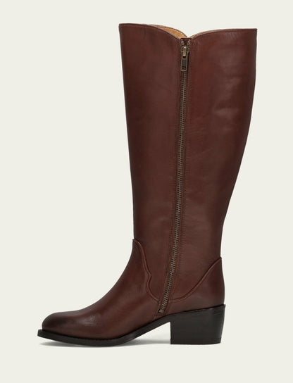 FRYE Women's Saddle Carson 2 Piping Tall Wide Calf Boot