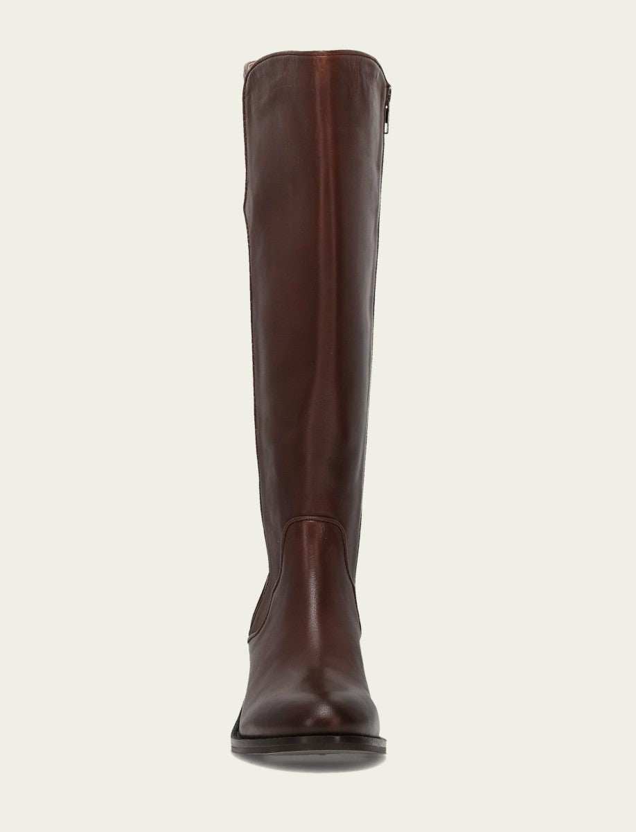 FRYE Women's Saddle Carson 2 Piping Tall Wide Calf Boot