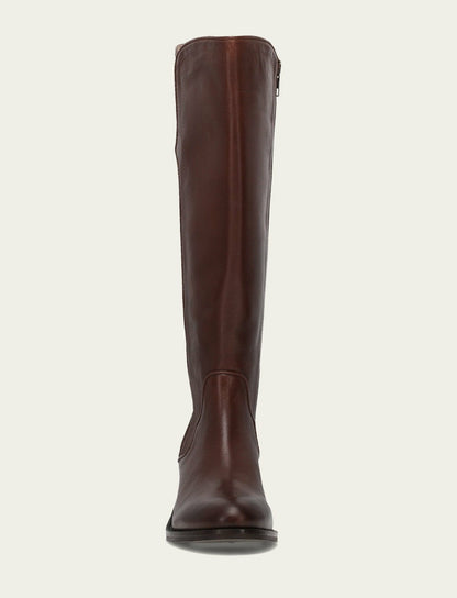 FRYE Women's Saddle Carson 2 Piping Tall Wide Calf Boot