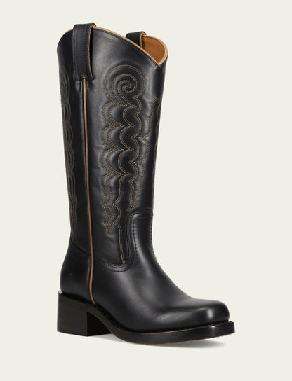 FRYE Women's Black Campus Deco Stitch Boot
