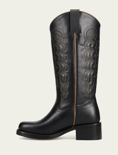 FRYE Women's Black Campus Deco Stitch Boot