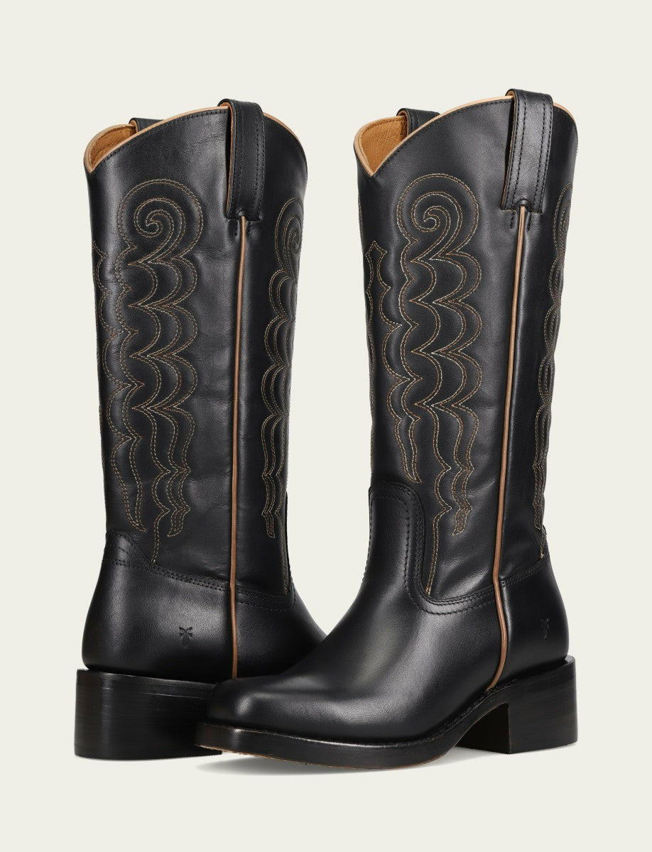 FRYE Women's Black Campus Deco Stitch Boot