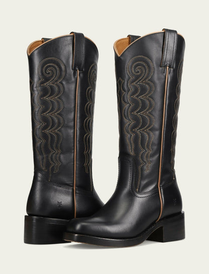 FRYE Women's Black Campus Deco Stitch Boot