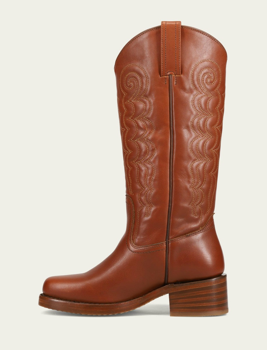 FRYE Women's Walnut Campus Deco Stitch Boot
