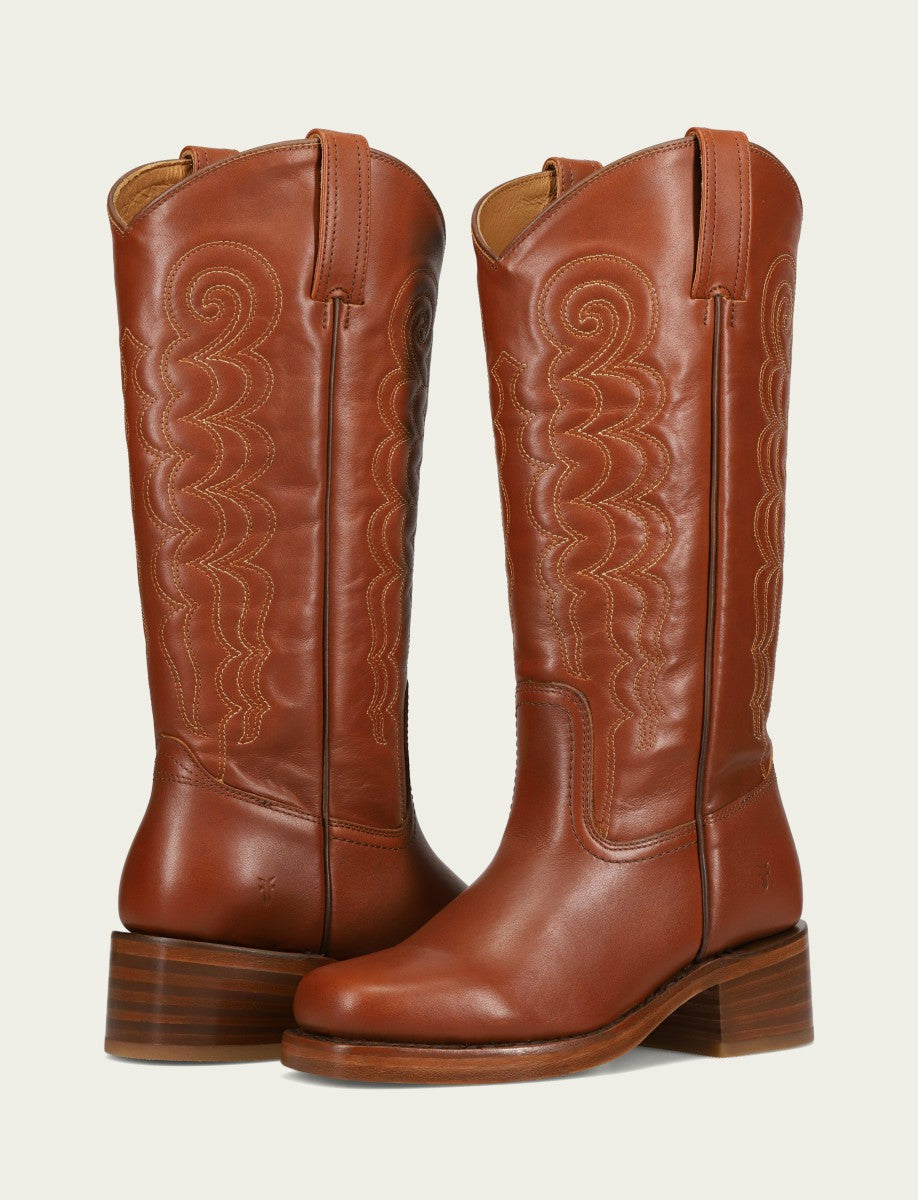 FRYE Women's Walnut Campus Deco Stitch Boot