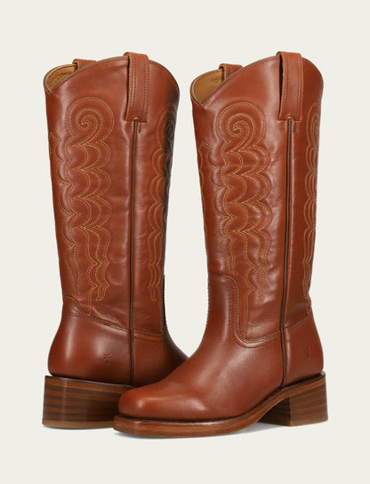 FRYE Women's Walnut Campus Deco Stitch Boot