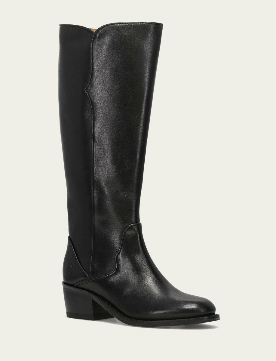 FRYE Women's Black Carson 2 Piping Tall Boot