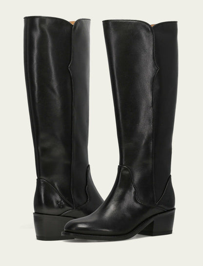 FRYE Women's Black Carson 2 Piping Tall Boot