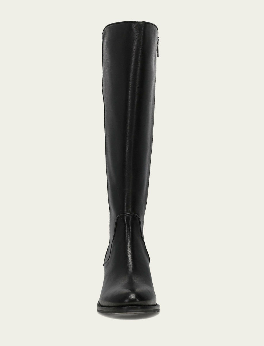 FRYE Women's Black Carson 2 Piping Tall Wide Calf Boot