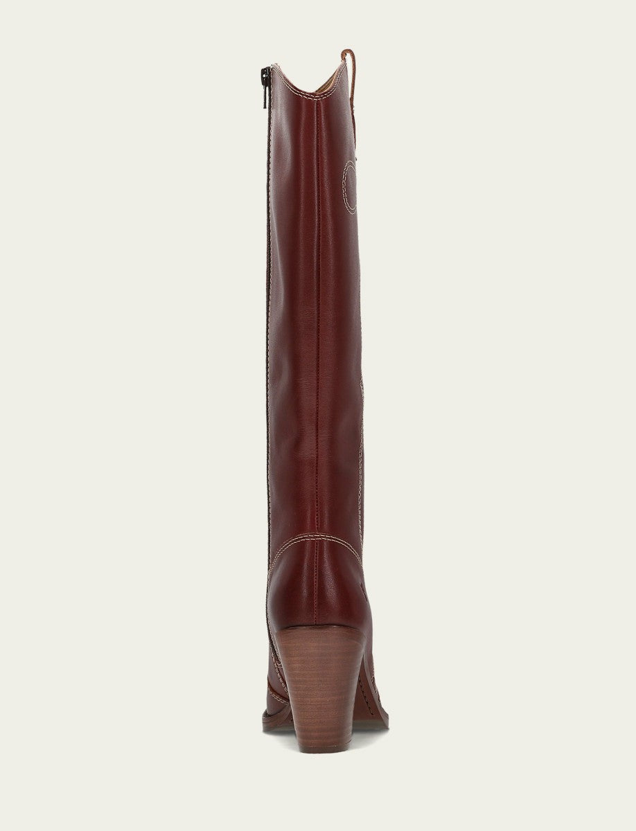 FRYE Women's Cranberry Corinne Tall Deco Stitch Boot