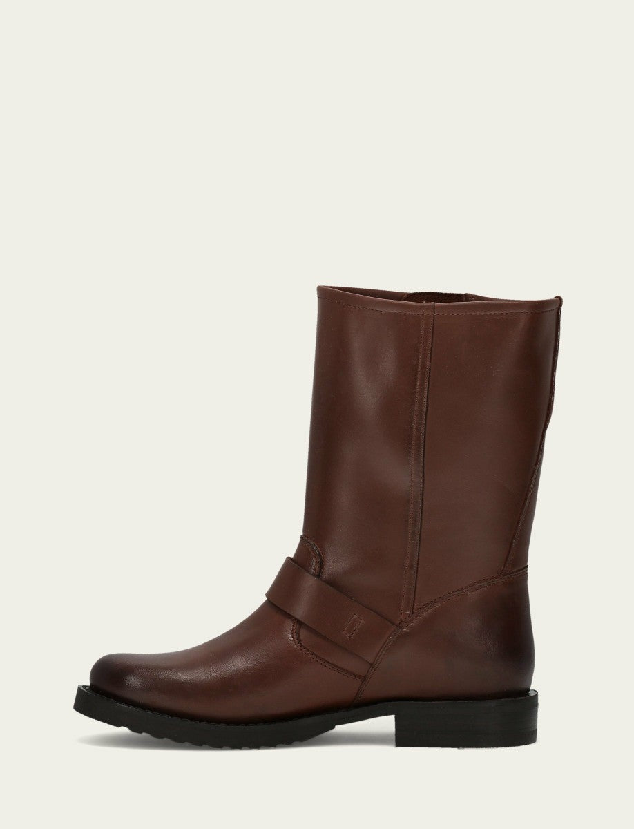 FRYE Women's Walnut Mid-Calf Flex Short Boot