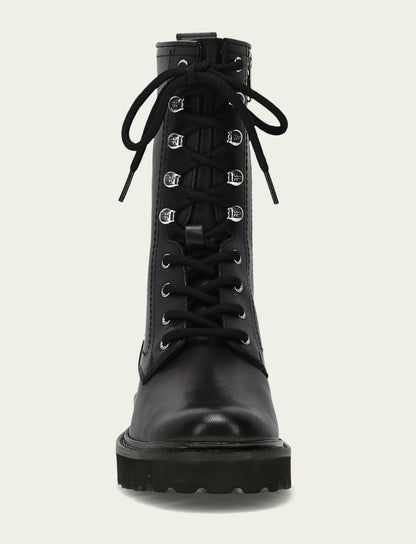 FRYE Women's Black Olivia Combat Boots