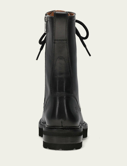FRYE Women's Black Olivia Combat Boots