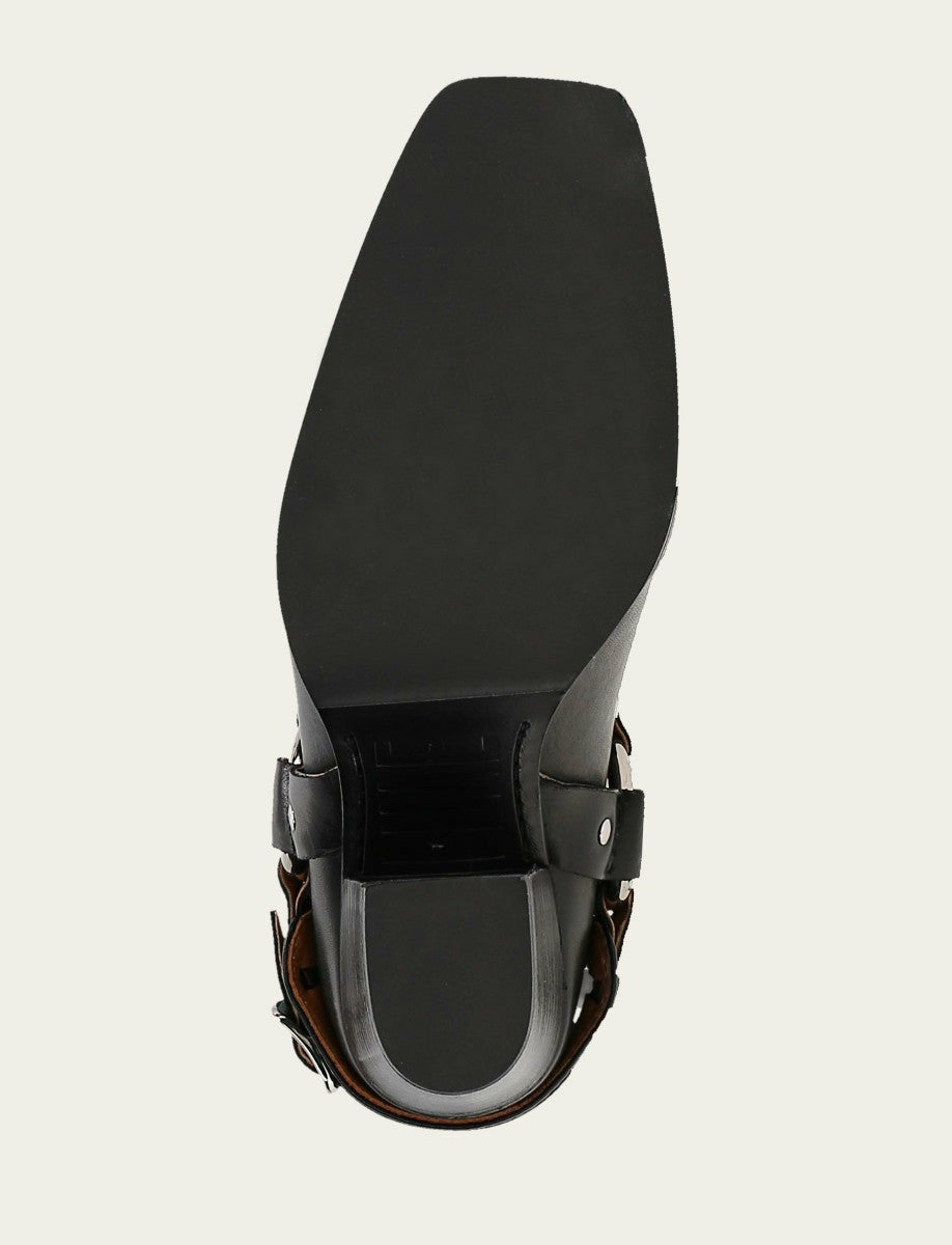 FRYE Women's Black Shiloh Harness Belted Boot