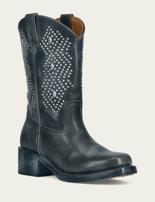 FRYE Women's Off Black Campus Deco Stud Boot
