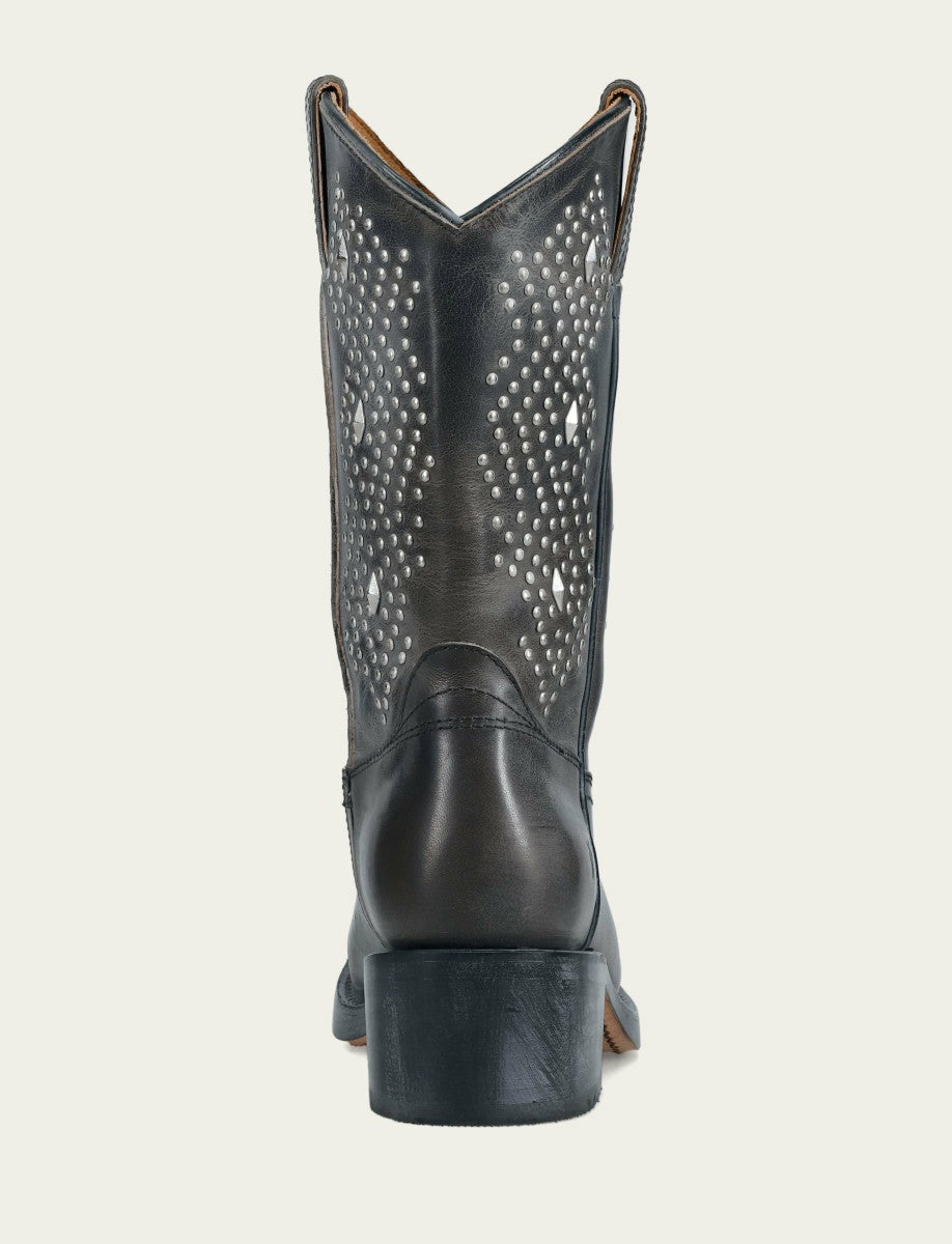 FRYE Women's Off Black Campus Deco Stud Boot