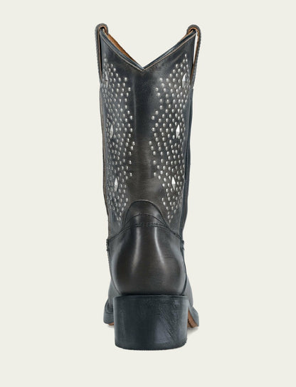 FRYE Women's Off Black Campus Deco Stud Boot