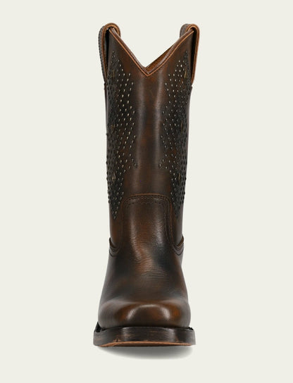 FRYE Women's Dark Brown Campus Deco Stud Boot