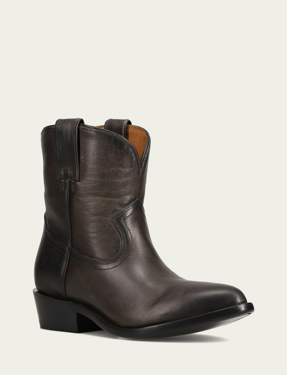 FRYE Women's Black Graphite Billy Short Leather Bootie