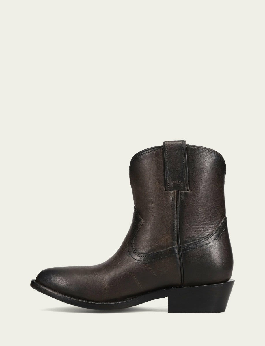 FRYE Women's Black Graphite Billy Short Leather Bootie