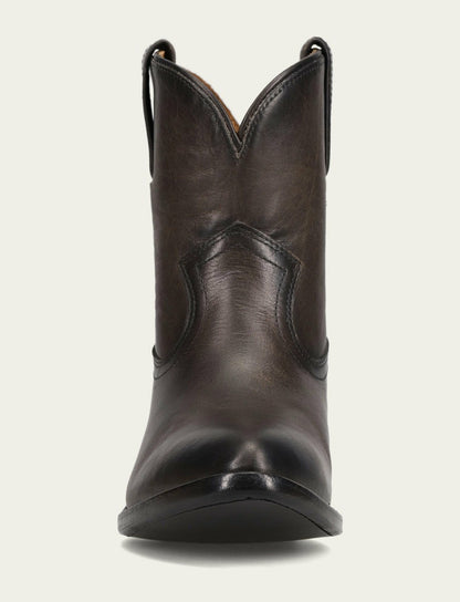 FRYE Women's Black Graphite Billy Short Leather Bootie