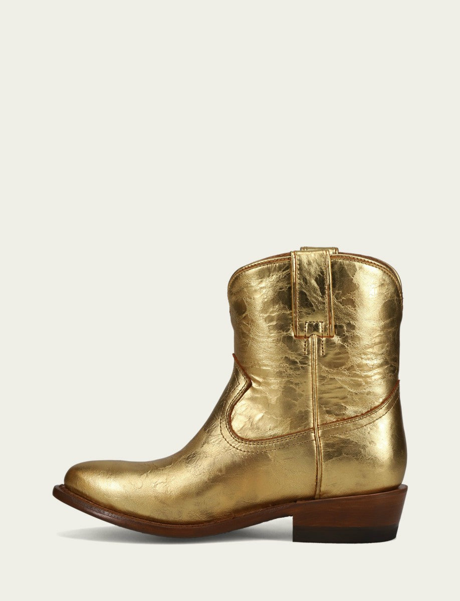 FRYE Women's Gold Metallic Billy Short Bootie