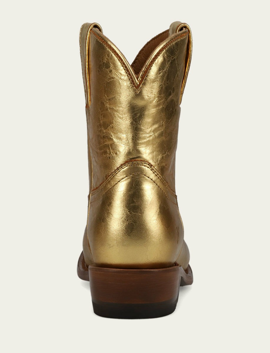 FRYE Women's Gold Metallic Billy Short Bootie