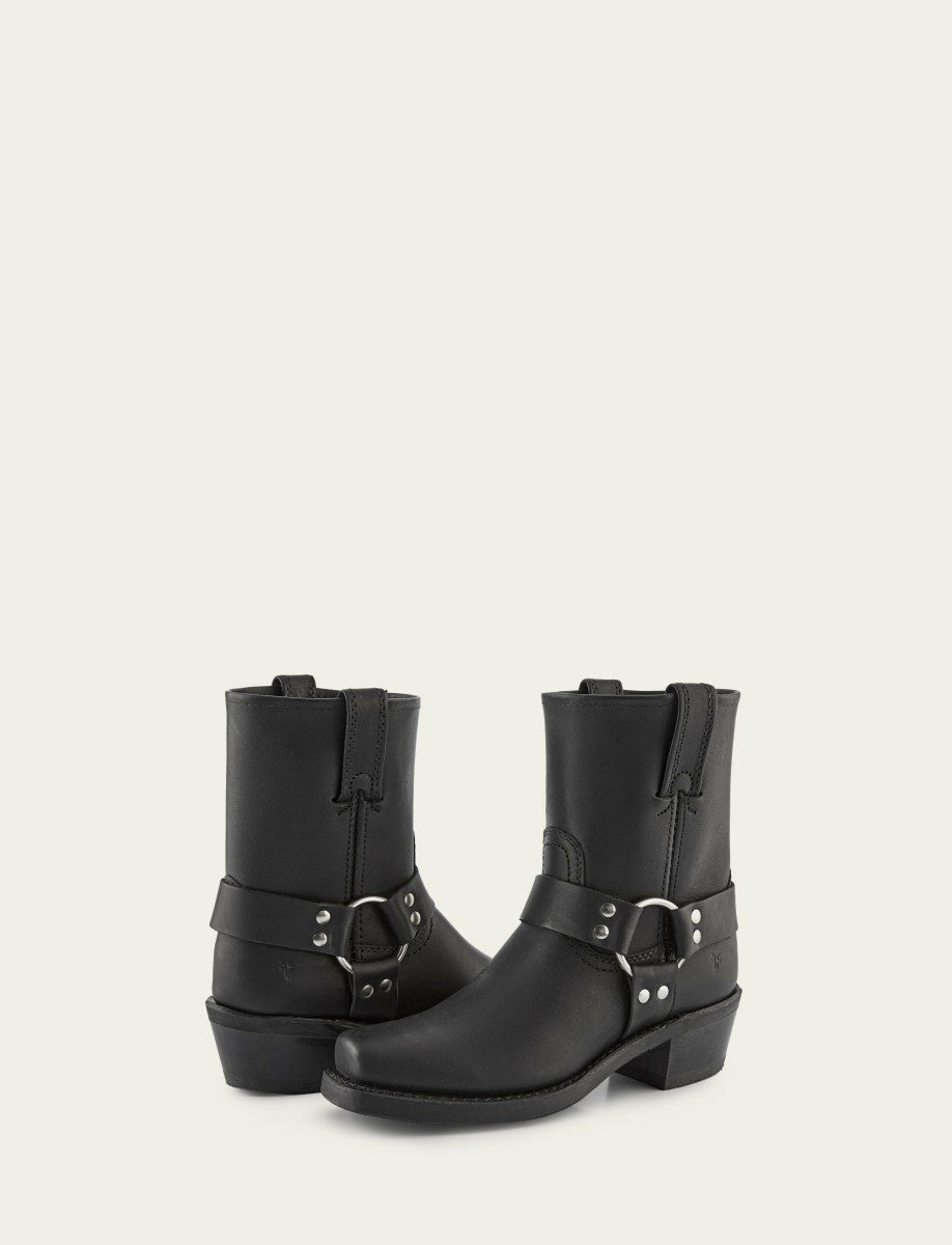 FRYE Women's Black Harness 8R Booties