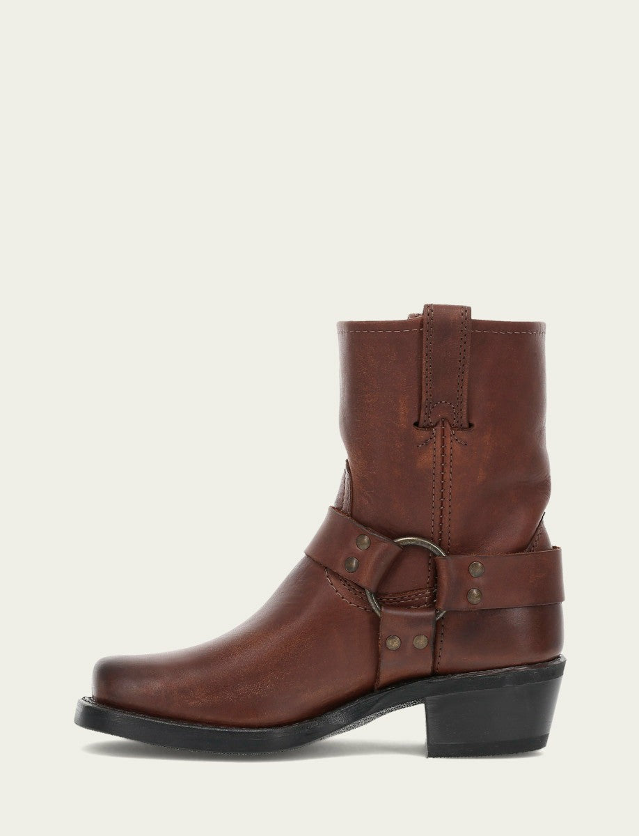 FRYE Women's Cognac Harness 8R Booties