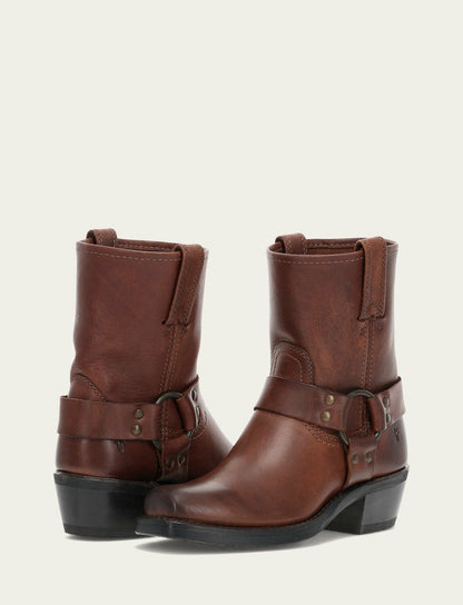 FRYE Women's Cognac Harness 8R Booties