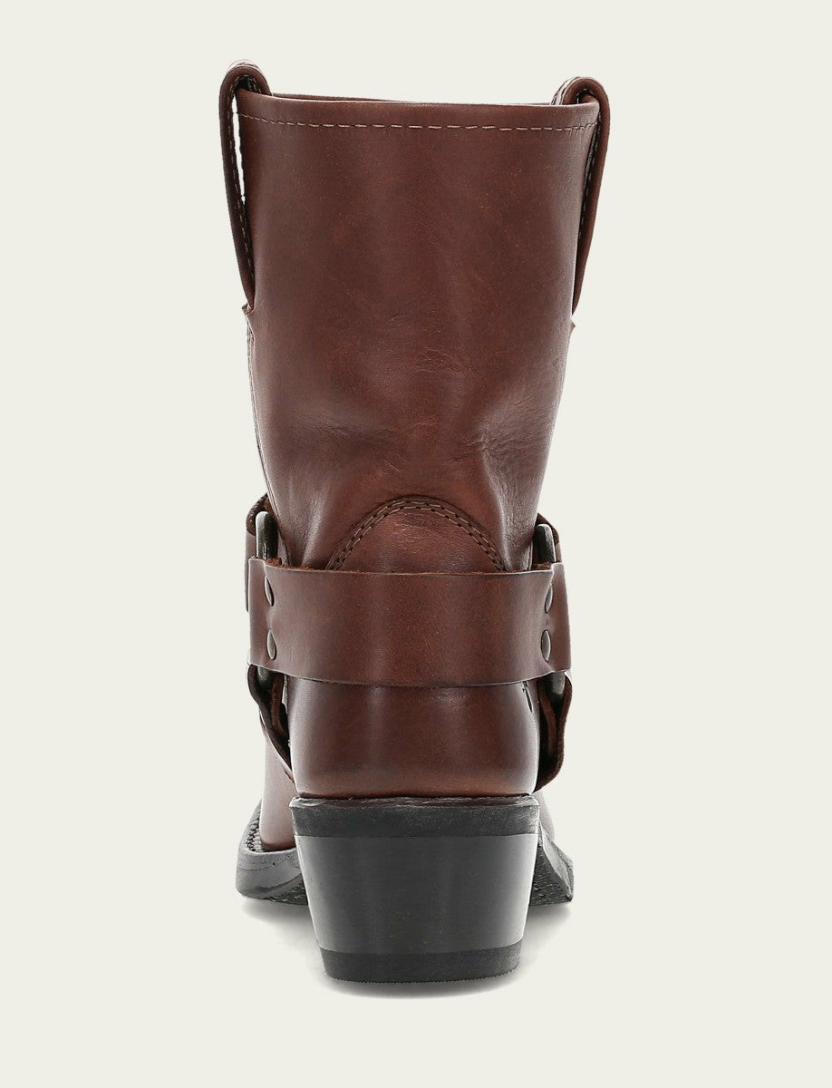 FRYE Women's Cognac Harness 8R Booties