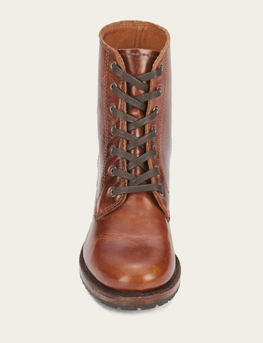 FRYE Women's Cognac Sabrina 6G Lace Up Booties