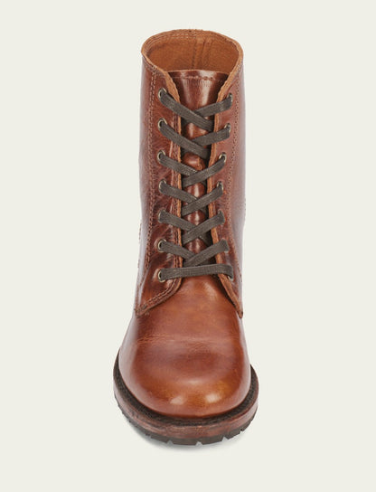 FRYE Women's Cognac Sabrina 6G Lace Up Booties