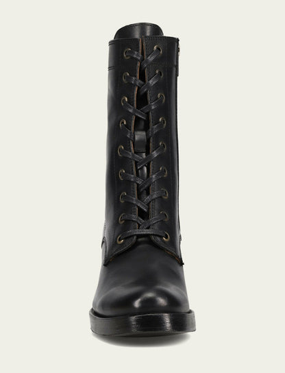 FRYE Women's Black Jean Lace Up Boot