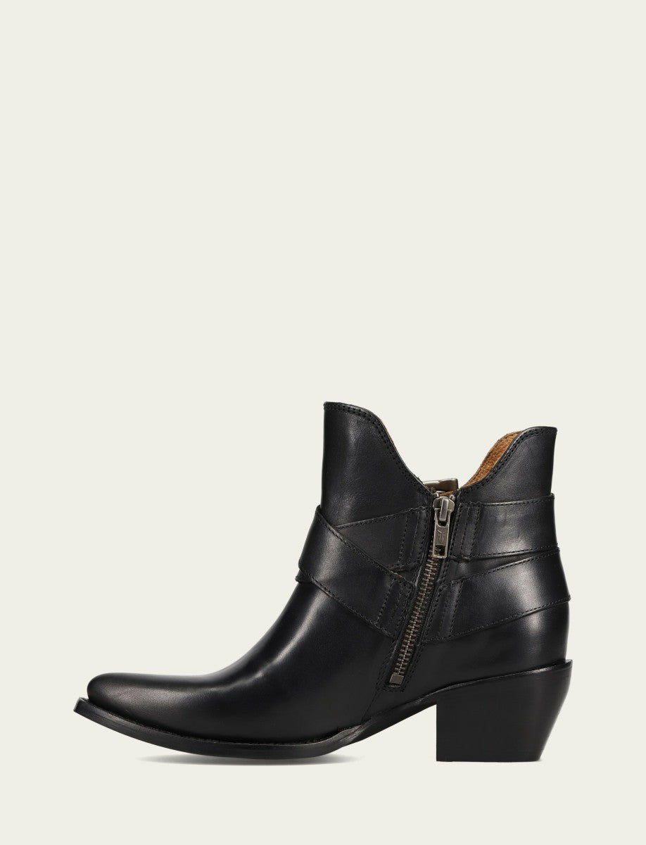FRYE Women’s Black Sacha Multi-Strap Ankle Booties
