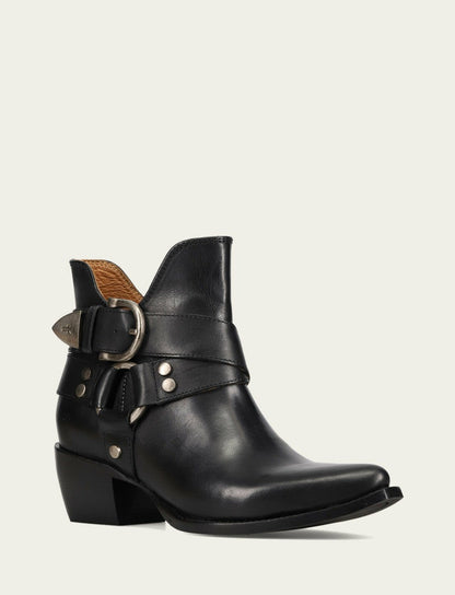 FRYE Women’s Black Sacha Multi-Strap Ankle Booties
