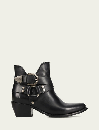FRYE Women’s Black Sacha Multi-Strap Ankle Booties