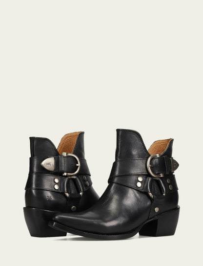 FRYE Women’s Black Sacha Multi-Strap Ankle Booties